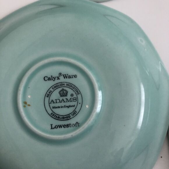 4 Adams Lowestoft Calyx Ware Lowestoft 6” Snack Saucer Plates EUC Vintage 1920s - Picture 7 of 10